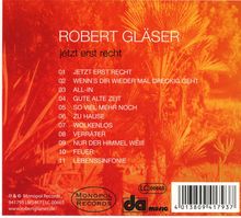 Robert Gläser: Jetzt erst recht, CD