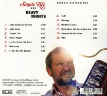 Albumtitel: "Simple Life and Heavy Nights". Künstler: Andreas Hinterseher. Bild zeigt einen Mann mit Akkordeon.