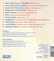 Titelliste mit Künstlern: Songs von Bob Dylan, Lennon/McCartney, The Animals, Paul Simon, Madonna; Bandmitglieder und Gäste.