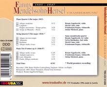Fanny Mendelssohn-Hensel (1805-1847): Streichquartett in Es, CD