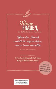 Wochenkalender Kluge Frauen, die die Welt und uns inspirieren 2026, Kalender