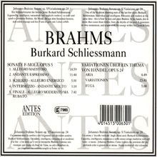 Johannes Brahms (1833-1897): Klaviersonate Nr.3 op.5, CD