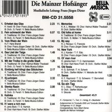 Mainzer Hofsänger: Ein musikalischer Bilderbogen, CD