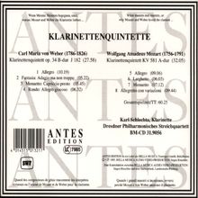 Carl Maria von Weber (1786-1826): Klarinettenquintett op.34, CD