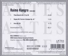 Raimo Kangro (1949-2001): Klavierkonzert Nr.2 op.60, CD