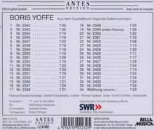 Boris Yoffe (geb. 1968): 32 Gedichte aus dem Quartettbuch, CD