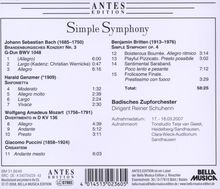 Benjamin Britten (1913-1976): Simple Symphony für Zupforchester, CD