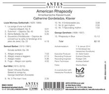 Catherine Gordeladze - American Rhapsody, CD