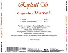 Raphaël S.: Chante: Vivre!, Maxi-CD