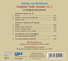 Ludwig van Beethoven (1770-1827): Sämtliche Werke für Violine &amp; Klavier Vol.2, CD