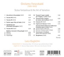 Girolamo Frescobaldi (1583-1643): Stylus fantasticus &amp; The Art of Variation, CD