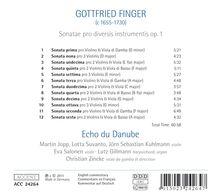 Gottfried Finger (1655-1730): Sonatae pro diversis instrumentis op.1 Nr.1-12, CD