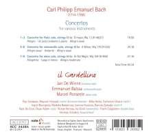 Carl Philipp Emanuel Bach (1714-1788): Concertos for various Instruments, CD
