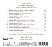 Francesco Ratis (1600-1676): Dramatische Kantaten &amp; Lieder (1657) - "Dialoghi con l'Angelo", CD