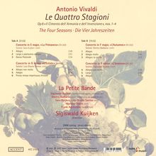 Antonio Vivaldi (1678-1741): Concerti op.8 Nr.1-4 "4 Jahreszeiten" (140g / DMM Cutting 24bit/48kHz), LP