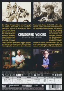 Censored Voices (OmU), DVD