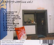 Embryo: 2000 Live Vol.1, CD