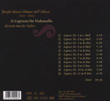 Joseph-Marie-Clement Dall'Abaco (1710-1805): 11 Capricen für Cello solo, CD