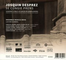 Josquin Desprez (1440-1521): Chansons - Se Congie Prens", CD