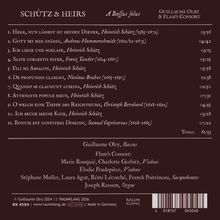 Texte mit Werktiteln, Komponisten und Zeitangaben in weiß auf dunkelrotem Hintergrund; enthält ein Rechteck mit Barcode.