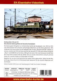 Die Baureihen 150 und 151 - Die schweren Güterzug-Elloks der DB, DVD