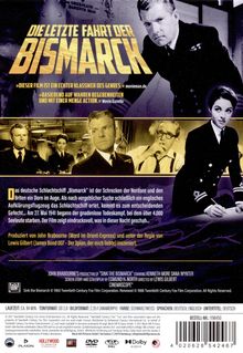 Filmplakat: „Die letzte Fahrt der Bismarck“. Zitate loben den Klassiker mit viel Action. Infos zur Handlung und Produktion.