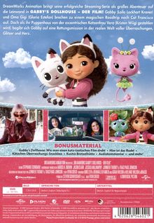 Beschreibung eines Abenteuers mit Gabby und ihren Freunden, Bonusmaterial inkl. Audiokommentar, in einem farbenfrohen Design.