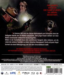 Zwei Angriffe. Eine Nacht. Eine wahre Geschichte, die Amerika erschütterte. Bedrohlicher Mann mit Gewehr, wütender Bär.