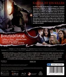 "Karma ist ein Killer" - Freunde vertuschen Unfall, werden von Killer verfolgt. Bonusmaterial wie Outtakes und gelöschte Szenen.