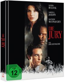 "Die Jury", Schauspieler: Sandra Bullock, Samuel L. Jackson, Matthew McConaughey. FSK 12. Bild von drei Personen.