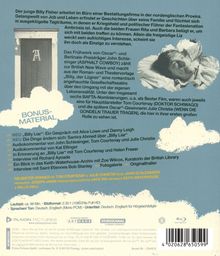 BONUS MATERIAL. NEU „Billy Liar“: Ein Gespräch mit Alice Lowe und Danny Leigh. Himmelblauer Hintergrund mit Wolkenmuster.