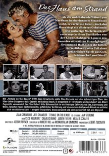 "Das Haus am Strand" zeigt ein Paar in leidenschaftlicher Umarmung. Weitere Schwarzweißbilder darunter zeigen unterschiedliche Filmszenen.