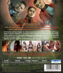 Titel und Beschreibung eines Action-Thrillers über einen tödlichen Fungus. Menschen in Schutzanzügen und spannungsgeladene Szenen.