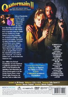 Quatermain 2 - Auf der Suche nach der geheimnisvollen Stadt, DVD