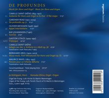 Musik f.Horn &amp; Orgel, CD