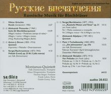 Montanus-Quintett - Russian Music for Brass Quintet, CD