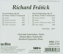 Richard Franck (1858-1938): Klaviertrios opp.20 &amp; 32, CD
