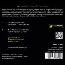 André Cluytens (1905–1967) dirigierte Beethoven-Aufnahmen. Werke: César Franck, Aram Khachaturian. Violinist: Igor Oistrach.