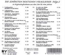 Die schönsten deutschen Volkslieder Folge 2, CD