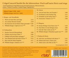 Johann Crüger (1598-1662): Concert Choräle - "Wach auf mein Hertz und singe", CD