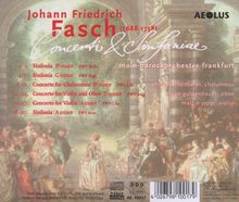 Johann Friedrich Fasch (1688-1758): Symphonien g-moll,a-moll,B-Dur, CD