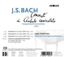 Johann Sebastian Bach (1685-1750): Cembalokonzerte Vol.1, Super Audio CD