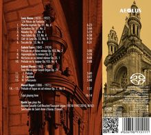 CD-Titel und -Künstler werden aufgelistet. Links klassische Musikstücke, rechts ein Kirchengebäude mit Logo „AEOLUS“.