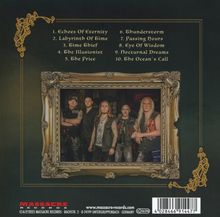 1. Echoes Of Eternity  
2. Labyrinth Of Time  
3. Time Thief  
4. The Illusionist  
5. The Price  
6. Thunderstorm  
7. Passing Hours  
8. Eye Of Wisdom  
9. Nocturnal Dreams  
10. The Ocean’s Call  

Unterhalb der Liste steht „Massacre Records“ in roter Schrift angesichts eines Bildes einer Band, gerahmt in opulentem Goldornament.