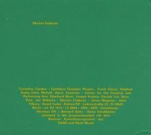 Morton Feldman (1926-1987): Instruments 1, CD