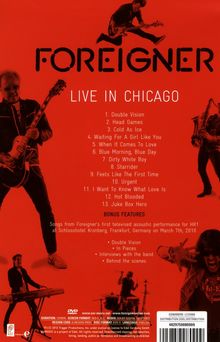 Foreigner: Live in Chicago, DVD