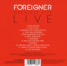 Foreigner: Greatest Hits Live In Las Vegas, 26.11.2005, CD