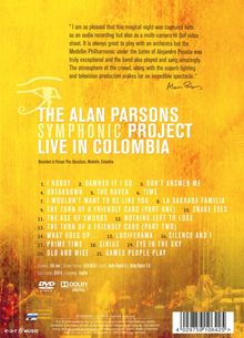 The Alan Parsons Symphonic Project: Live In Colombia 2013, DVD