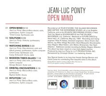 Jean-Luc Ponty (geb. 1942): Open Mind, CD