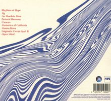 Titel: Rhythms of Hope, Jig, No Absolute Time, Pastoral Harmony, Caracas; darunter blaue, fließende Linien.
